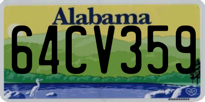AL license plate 64CV359