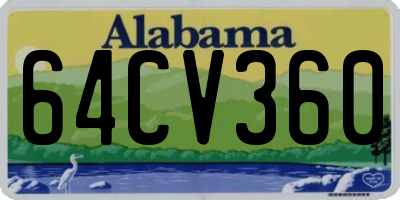 AL license plate 64CV360
