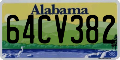AL license plate 64CV382