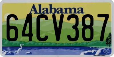 AL license plate 64CV387