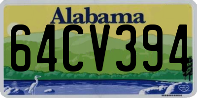 AL license plate 64CV394