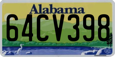 AL license plate 64CV398