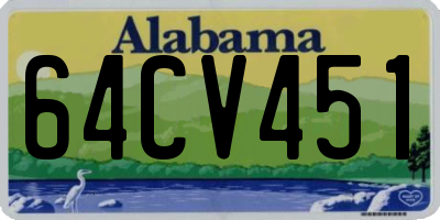 AL license plate 64CV451