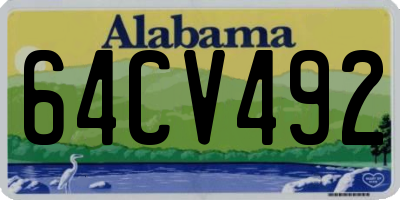 AL license plate 64CV492