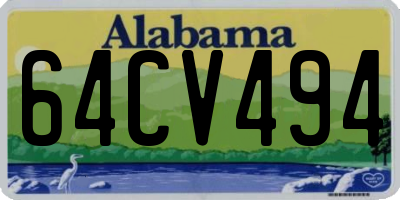 AL license plate 64CV494
