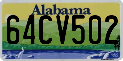 AL license plate 64CV502