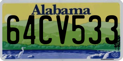 AL license plate 64CV533