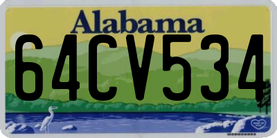 AL license plate 64CV534