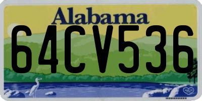 AL license plate 64CV536