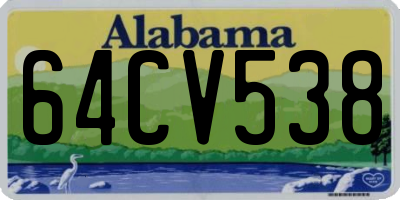 AL license plate 64CV538