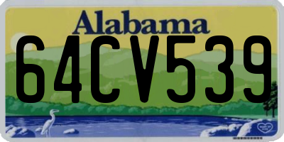 AL license plate 64CV539
