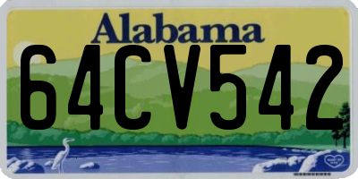 AL license plate 64CV542