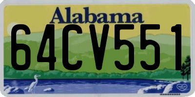 AL license plate 64CV551
