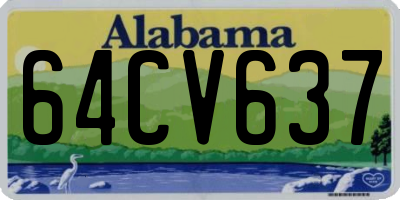 AL license plate 64CV637