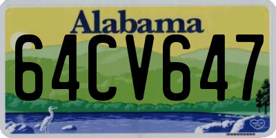 AL license plate 64CV647