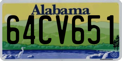 AL license plate 64CV651