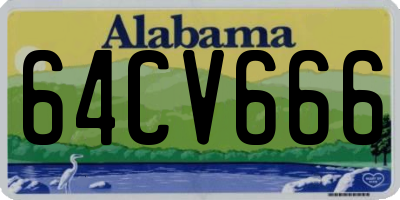 AL license plate 64CV666