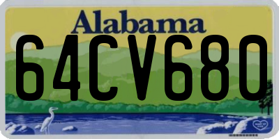 AL license plate 64CV680