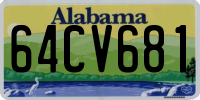 AL license plate 64CV681