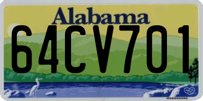 AL license plate 64CV701