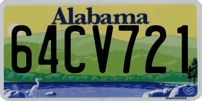 AL license plate 64CV721