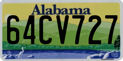 AL license plate 64CV727
