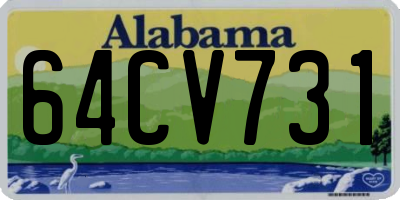 AL license plate 64CV731