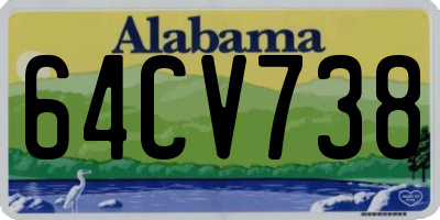 AL license plate 64CV738