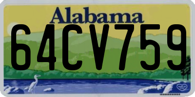 AL license plate 64CV759