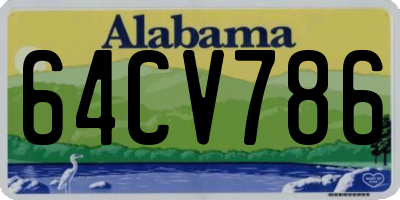 AL license plate 64CV786