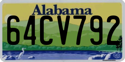 AL license plate 64CV792