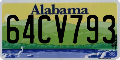 AL license plate 64CV793