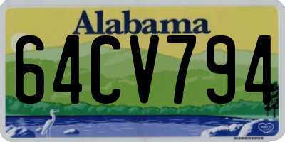 AL license plate 64CV794