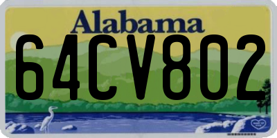 AL license plate 64CV802