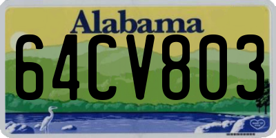 AL license plate 64CV803