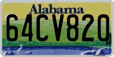 AL license plate 64CV820