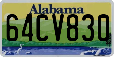 AL license plate 64CV830