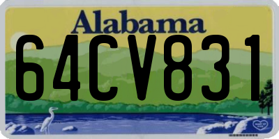 AL license plate 64CV831
