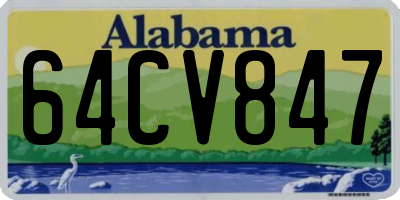 AL license plate 64CV847