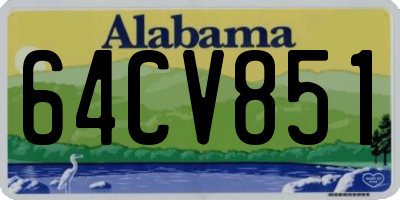 AL license plate 64CV851
