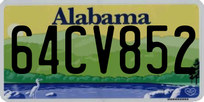 AL license plate 64CV852