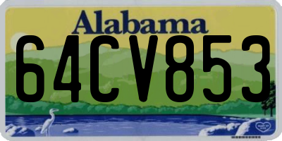 AL license plate 64CV853