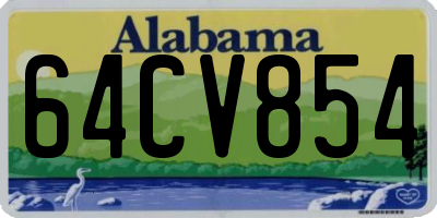 AL license plate 64CV854