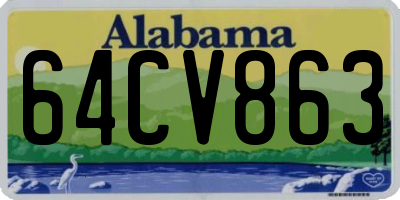 AL license plate 64CV863
