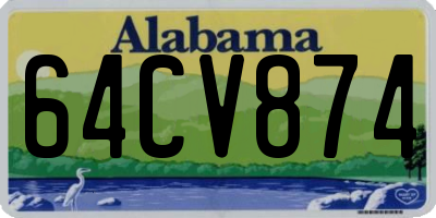 AL license plate 64CV874