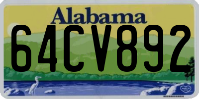 AL license plate 64CV892