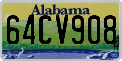 AL license plate 64CV908