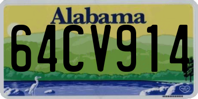 AL license plate 64CV914