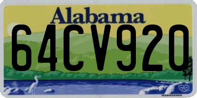 AL license plate 64CV920