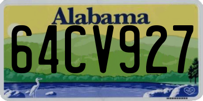 AL license plate 64CV927